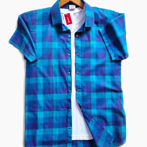 Blue Checkerd Tee Combo_1