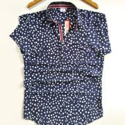 Blue with White Dots fusion fashion