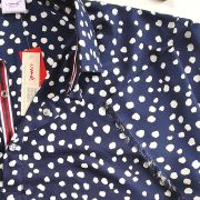 Blue with White Dots fusion fashion