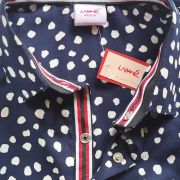 Blue with White Dots fusion fashion