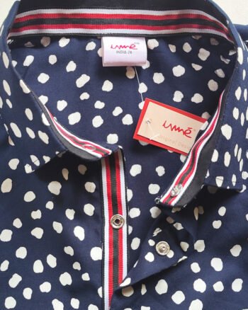Blue with White Dots fusion fashion