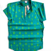 Green-Gold ikkat fab kurta
