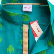 Green-Gold ikkat fab kurta