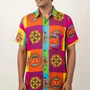 Lotus Mosaic Cotton Shirt ☀