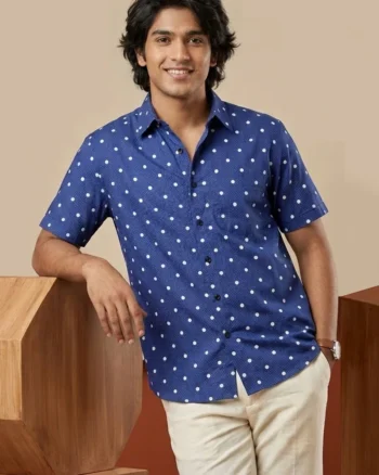 Blue W-Polka Dots