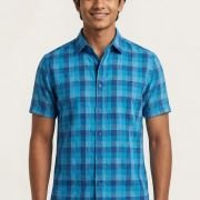 Blue Checkerd Tee Combo New