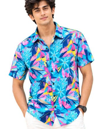 Blue print Tropical Wear Goa Shirts