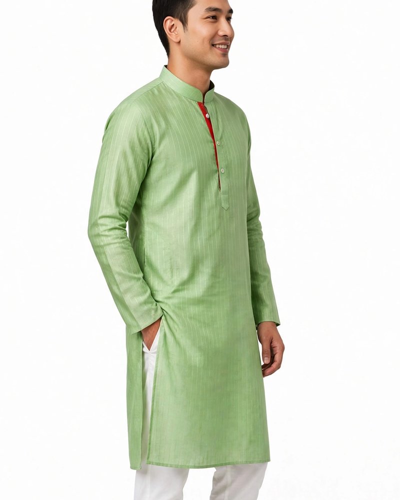 800X1000 SILK Kurtas GREEN KURTA