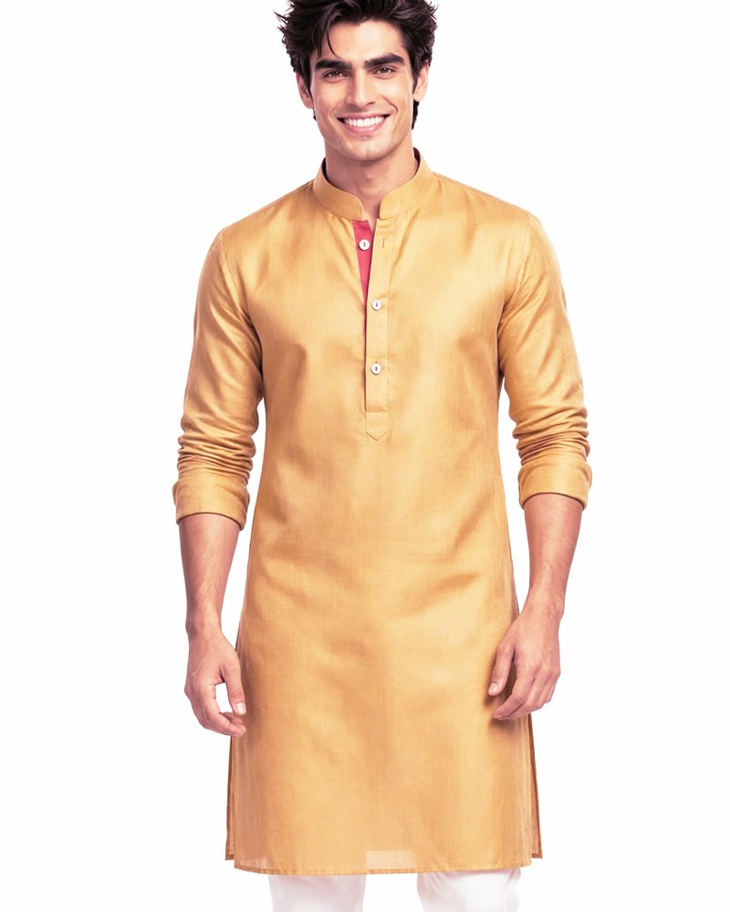 Royal Mustard Silk Kurta
